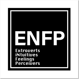 ENFP  MBTI, 16 Personalities , black Posters and Art